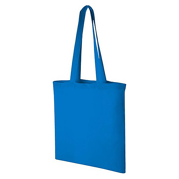 Sac shopping coton Carolina 100 gr_m² 7L - Bleu process