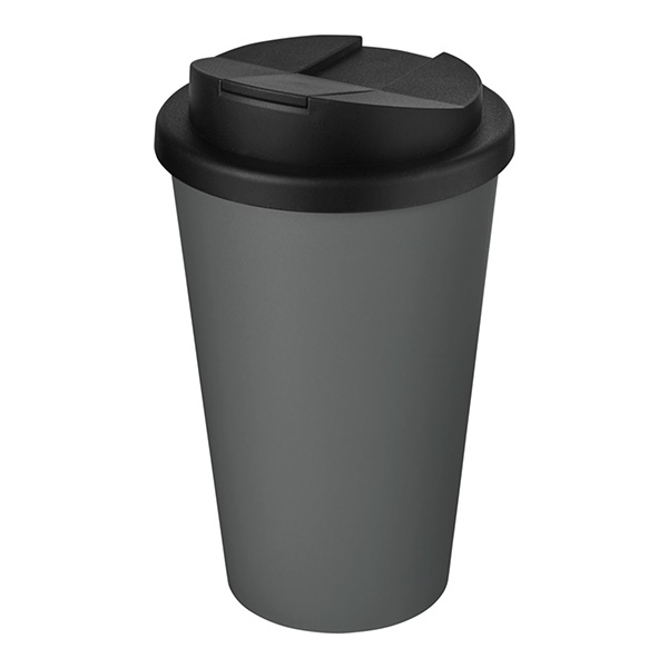 Mug Américano® recyclé isolant 350ml anti-fuite - Gris_Noir